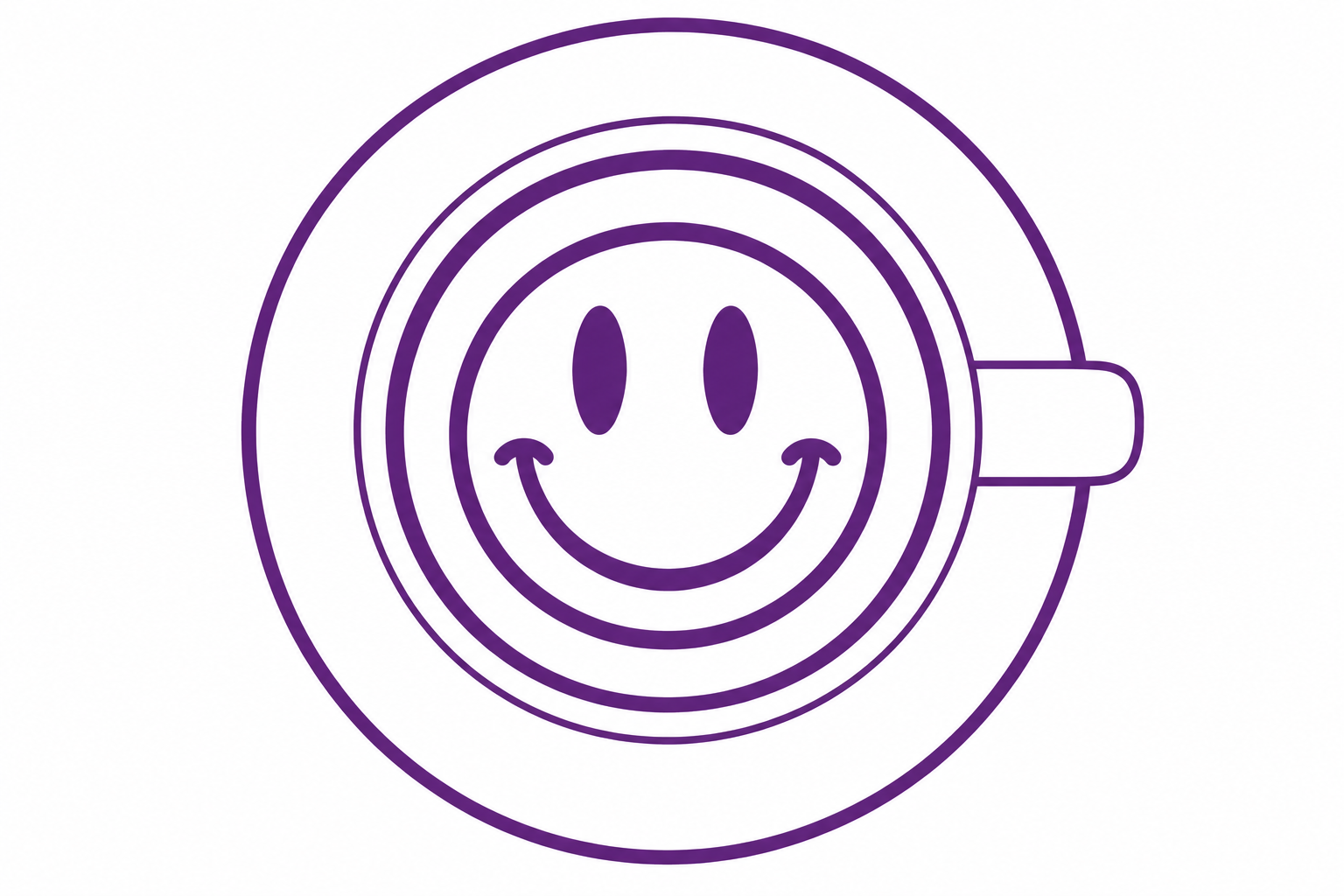 Latte Print mit Smiley aus der Vogelperspektive